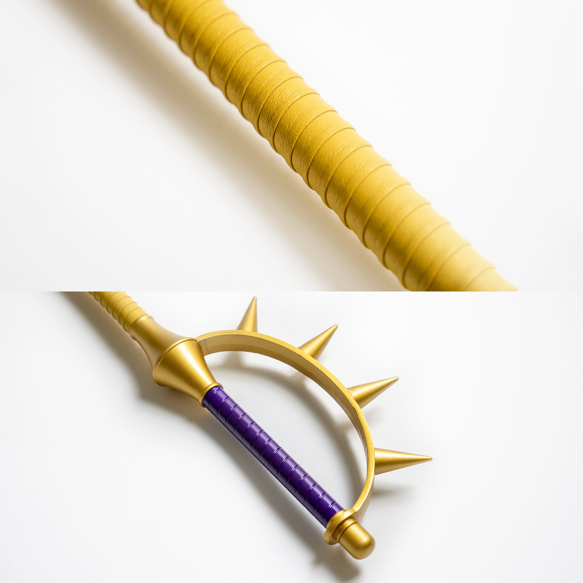 Escanor Divine Axe Rhitta replica with ornate golden crescent design