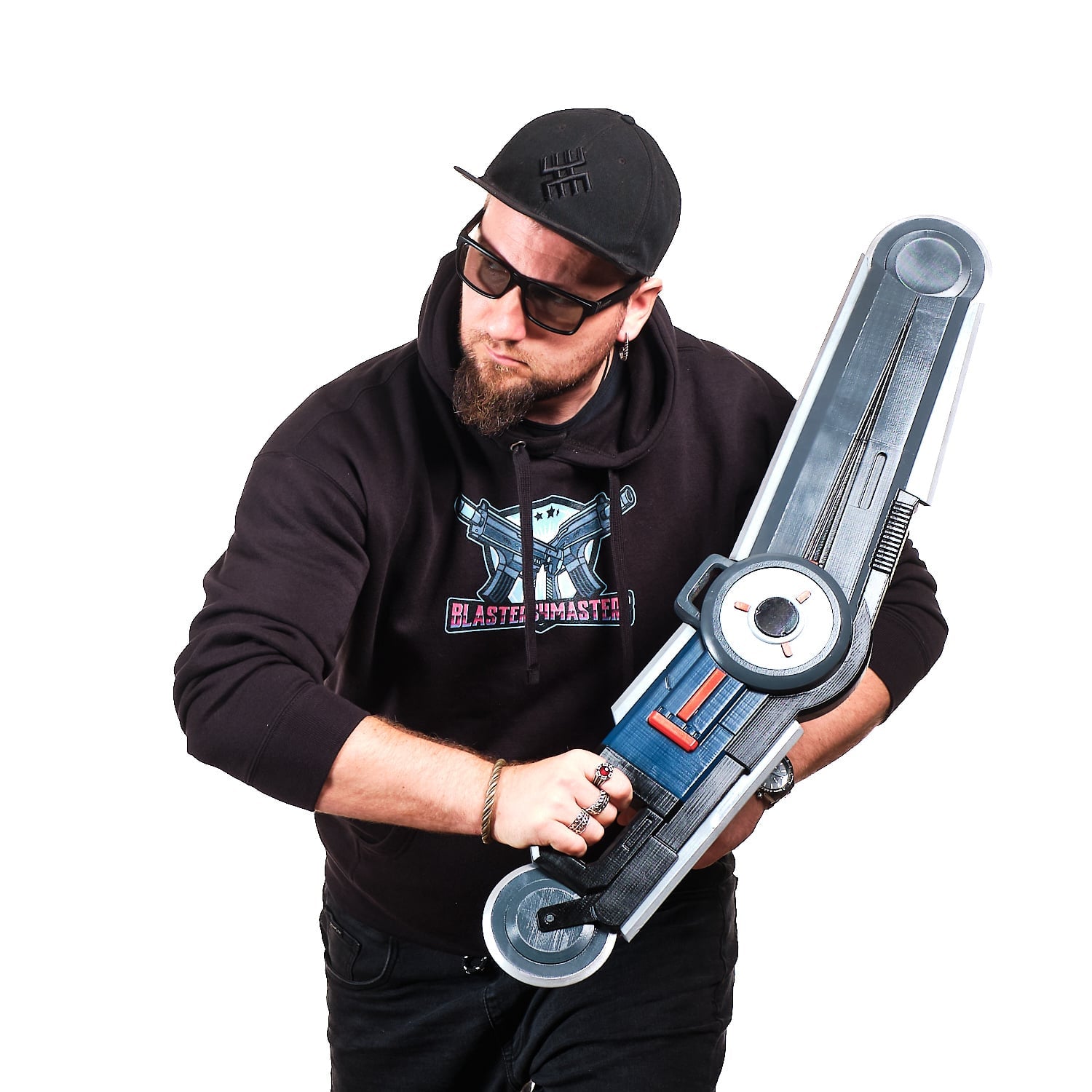 RWBY Marrow Amin Fetch boomerang sword replica with circular bladed design