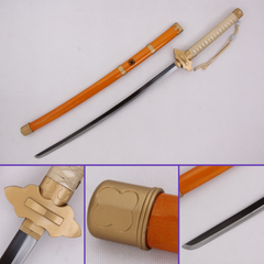 Ichigo Hitofuri Touken Ranbu sword replica with orange saya