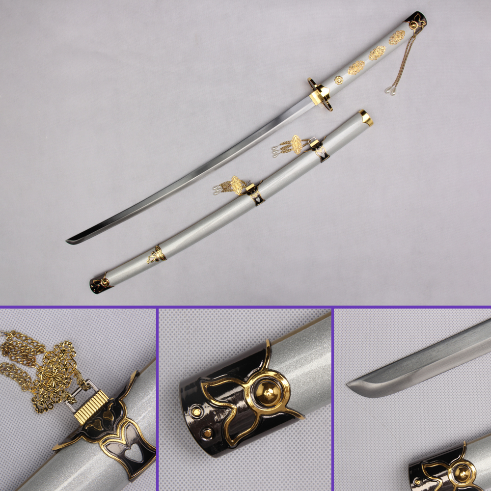 White Tsurumaru Kuninaga sword replica from Touken Ranbu