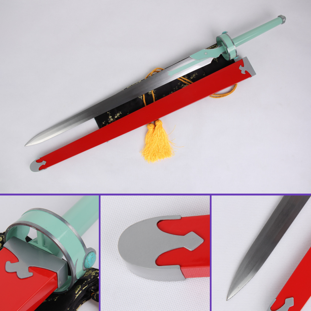 Asuna Lambent Light Sword replica with red wooden saya and light green handle