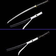 Touken Ranbu Ishikirimaru sword replica with white saya