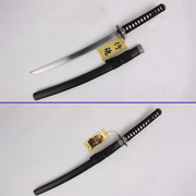 The Last Samurai katana set with black matte saya and zigzag hamon