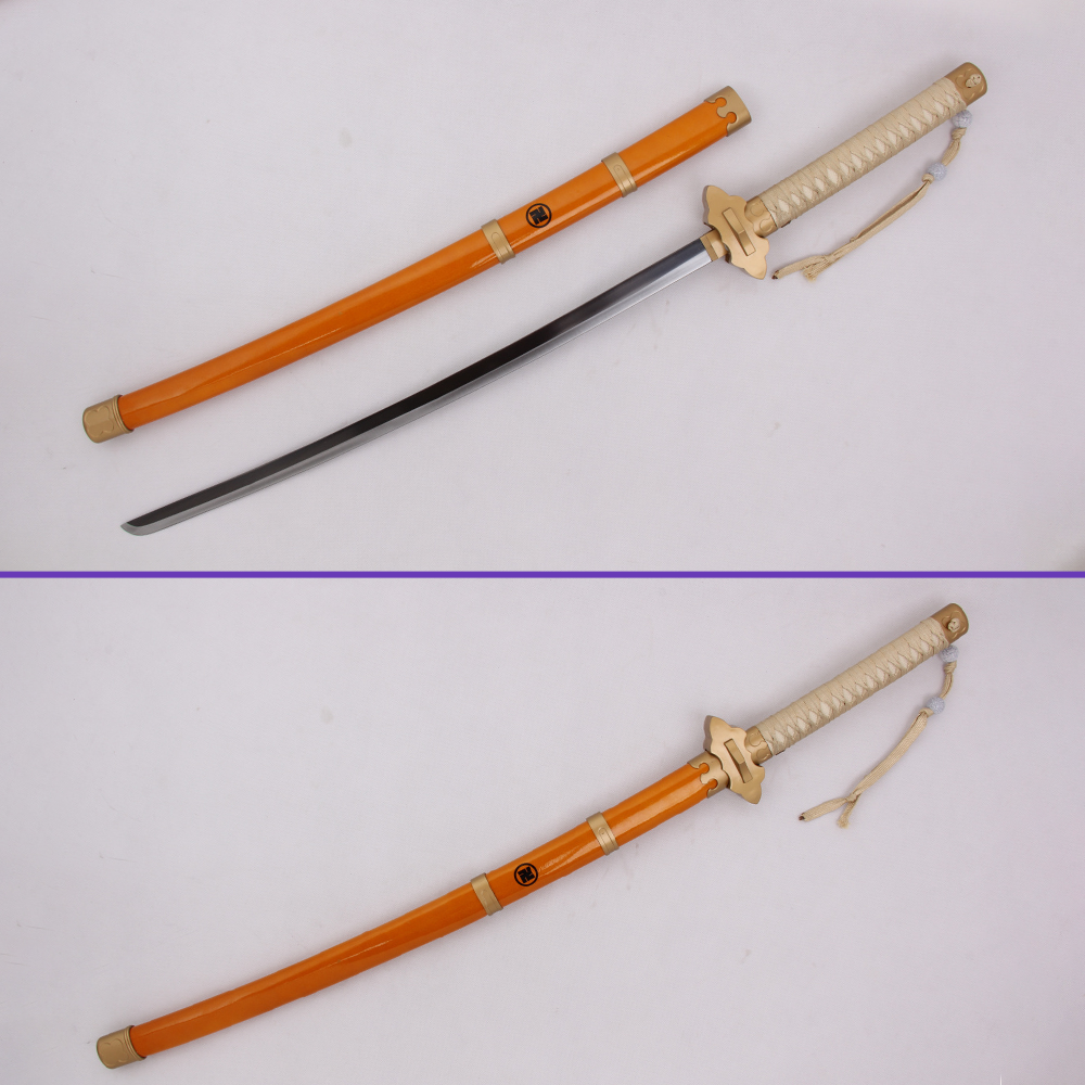 Ichigo Hitofuri Touken Ranbu sword replica with orange saya