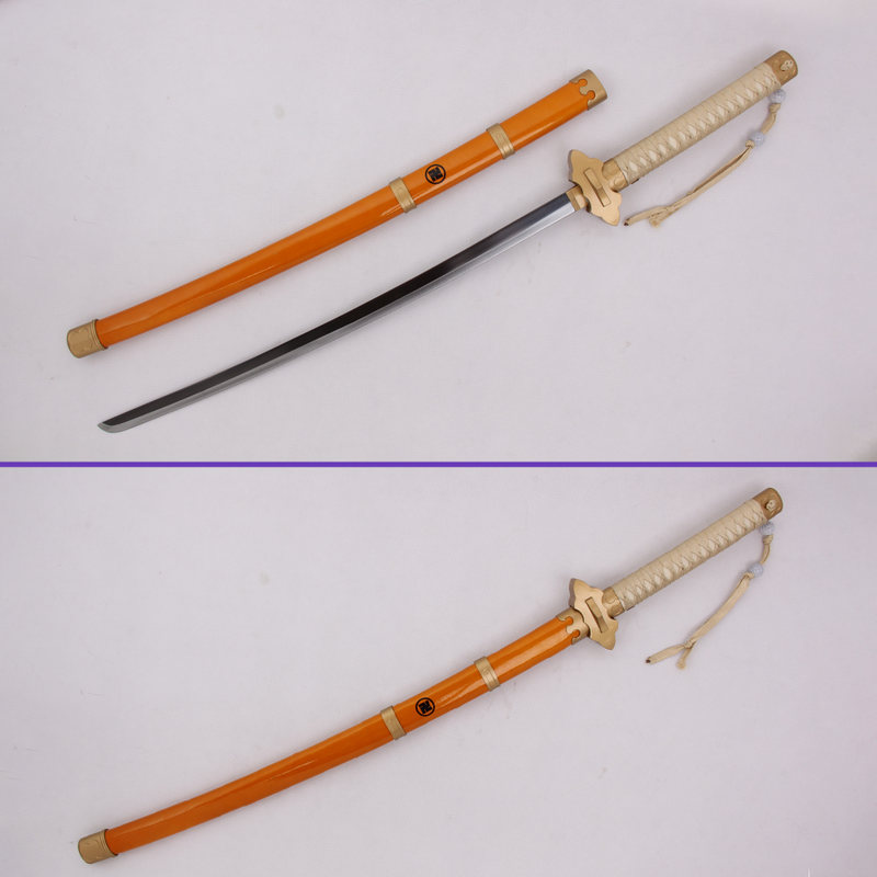 Ichigo Hitofuri Touken Ranbu sword replica with orange saya