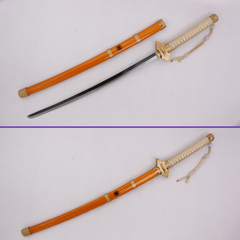 Ichigo Hitofuri Touken Ranbu sword replica with orange saya