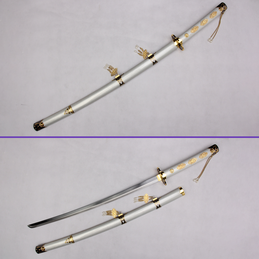 White Tsurumaru Kuninaga sword replica from Touken Ranbu