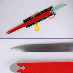 Asuna Lambent Light Sword replica with red wooden saya and light green handle