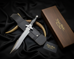 Resident Evil Jill Valentine D2 steel knife replica with leather sheath