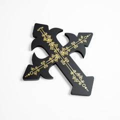 Bloodborne Hunter Holy Moonlight Sword replica with wooden wall plaque