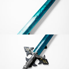 Bloodborne Hunter Holy Moonlight Sword replica with wooden wall plaque