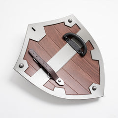 Link's Hylian Shield replica with Triforce emblem and Hylian crest