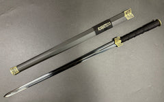Avatar Sokka Space Sword Jian replica in black carbon steel