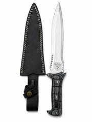 Resident Evil 4 Jack Krauser spring steel knife replica with leather sheath