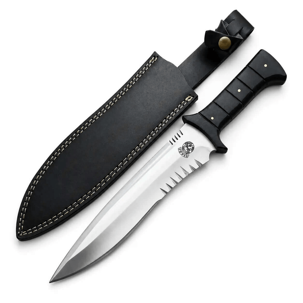 Leon Kennedy Resident Evil 4 knife replica with leather sheath