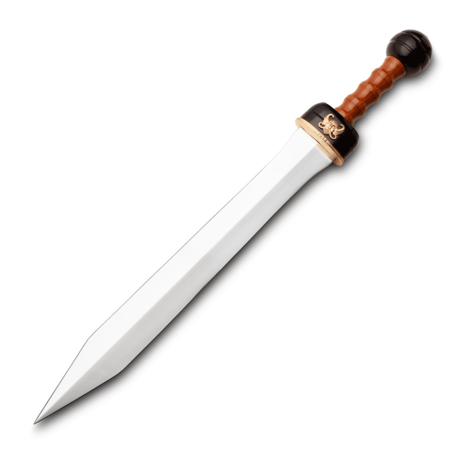 Roman gladius sword replica with wooden handle and SPQR guard
