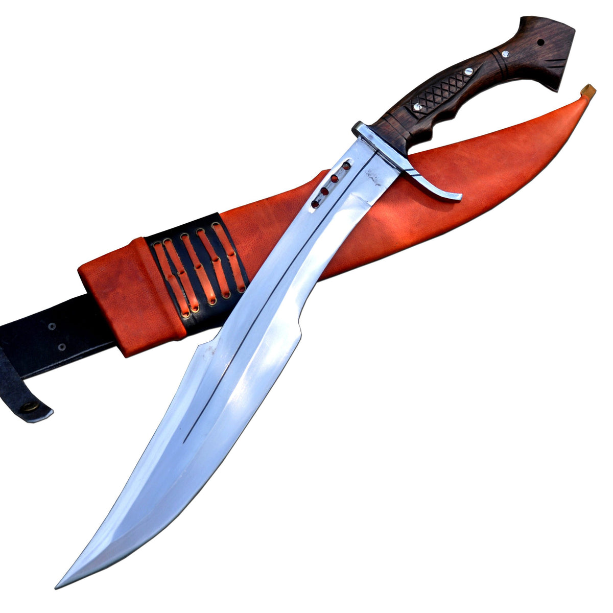 300 King Leonidas Spartan sword replica with curved sharpened blade