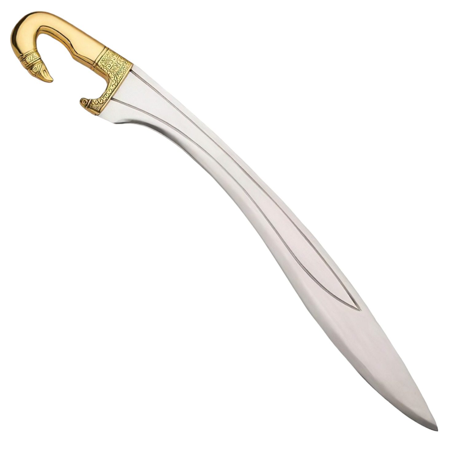 Roman gladius sword replica with black leather-wrapped scabbard