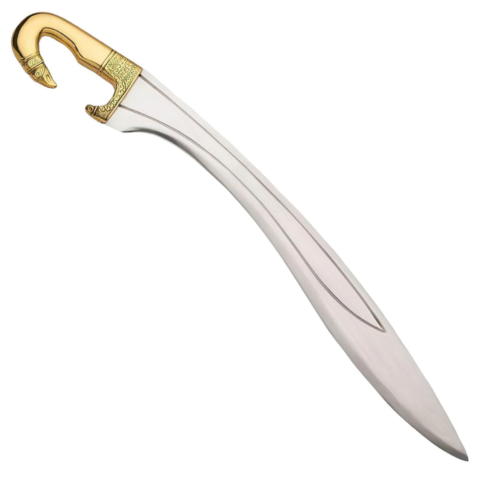 Roman gladius sword replica with black leather-wrapped scabbard