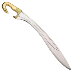 Roman gladius sword replica with black leather-wrapped scabbard