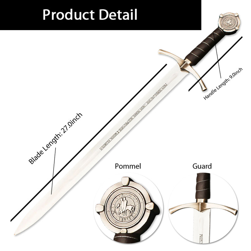 Templar Knight Sword Replica - Medieval Fantasy - main product view