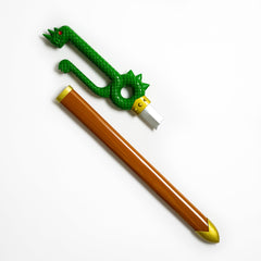 Meliodas Dragon Handle broken sword replica with green dragon-like hilt