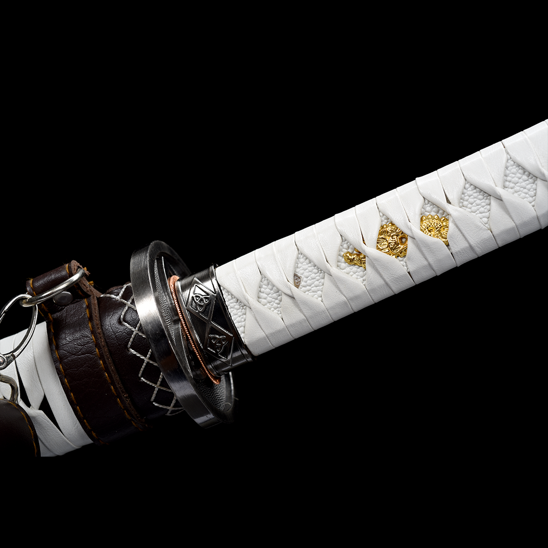 Michonne katana sword replica with black and white wrapped handle