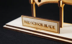 Kill la Kill Ryuko Red Scissor Blade replica with stand and sign