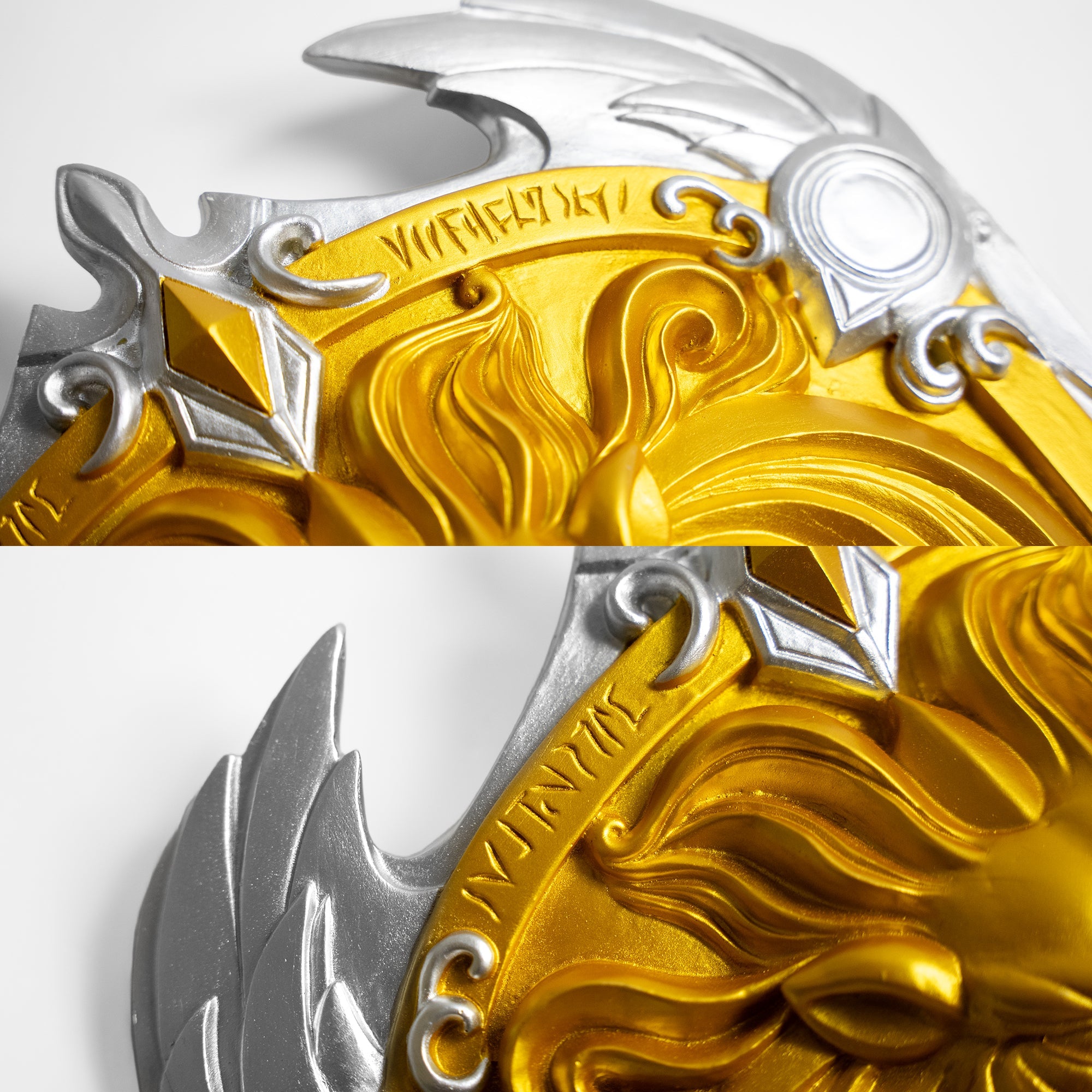 Hand-painted resin Lion's Heart knight shield replica