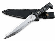 Resident Evil 4 Jack Krauser spring steel knife replica with leather sheath