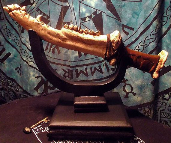 Supernatural Dean First Blade knife replica with wooden display stand