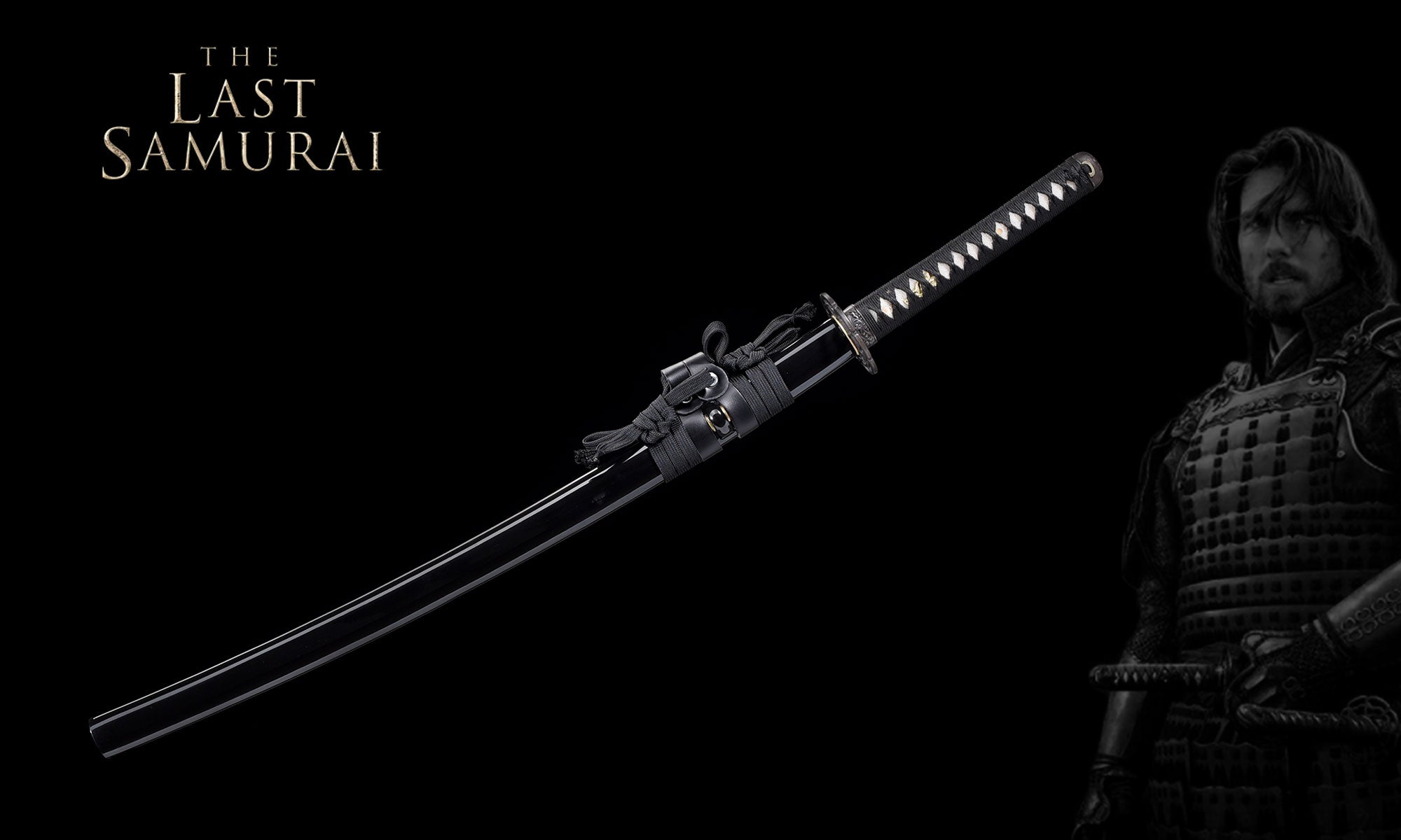 The Last Samurai handmade katana replica with black lacquered saya