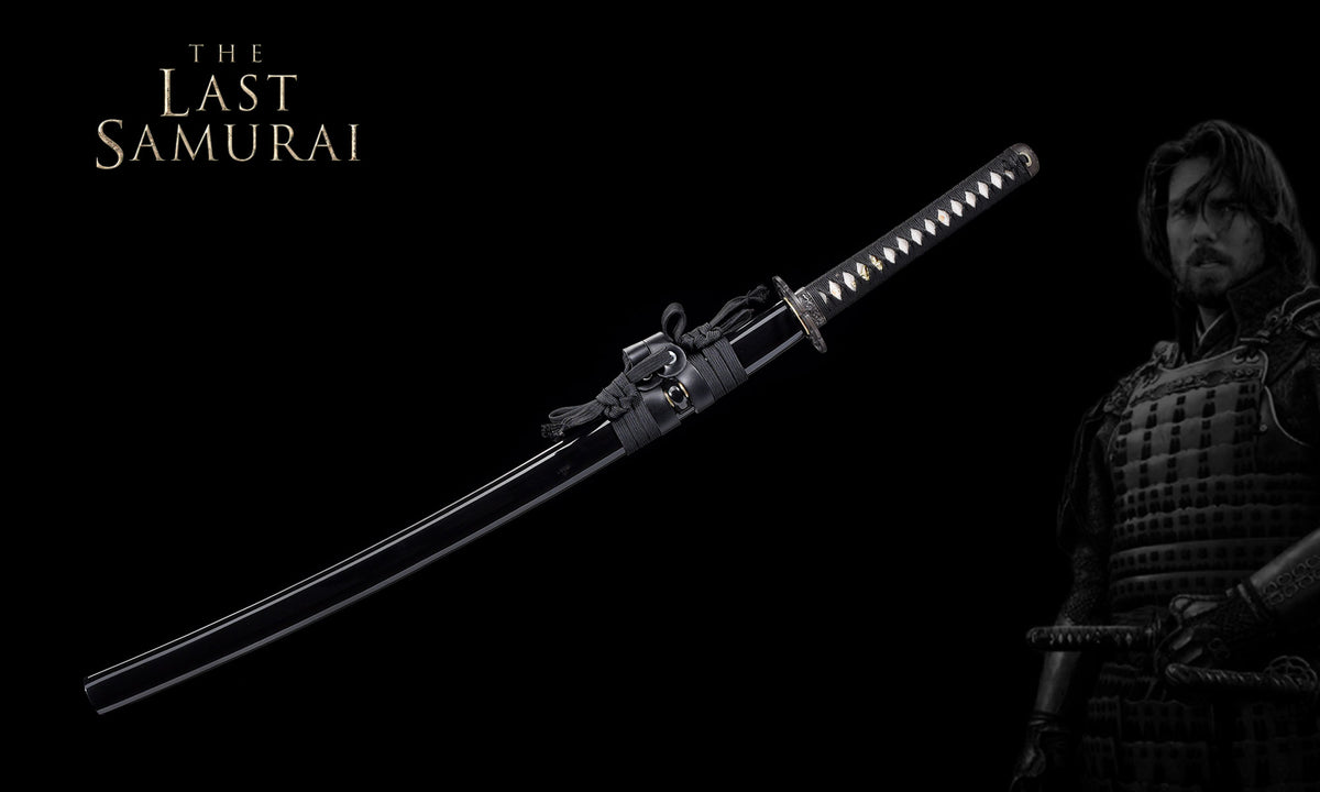 The Last Samurai handmade katana replica with black lacquered saya
