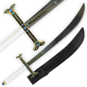 Dracule Mihawk Yoru greatsword replica with carbon steel blade and sheath