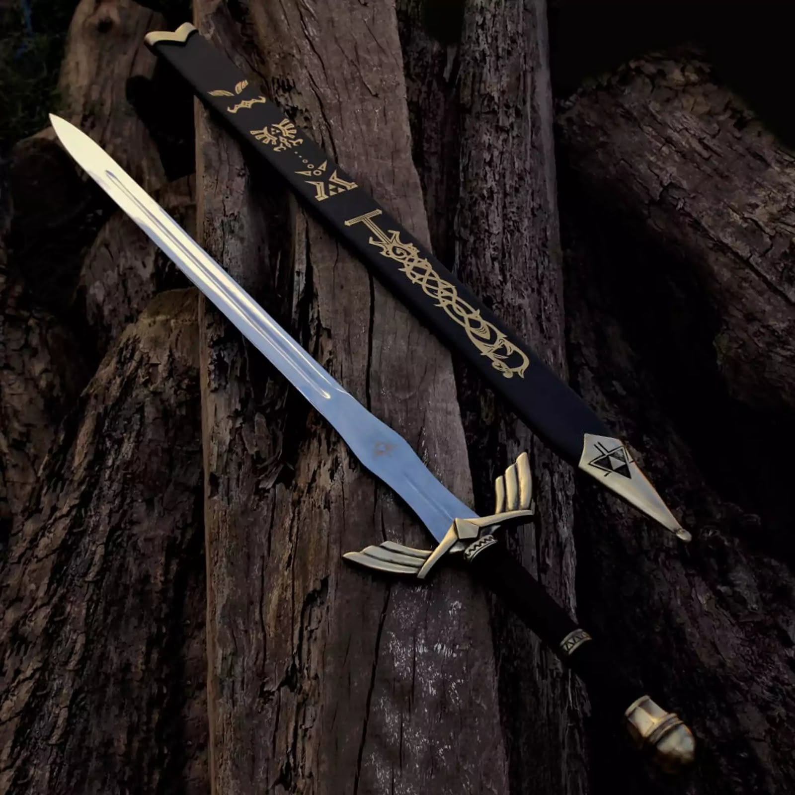 Legend of Zelda Master Sword Replica, Handmade Link Sword, Stainless Steel Fantasy Display Sword, Movie Sword Replica, Cosplay Collectible