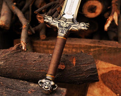 Handmade Atlantean Sword | Conan the Barbarian Replica | Fantasy Broadsword | LARP Cosplay Prop | Groomsmen Gift for Him Halloween Costume