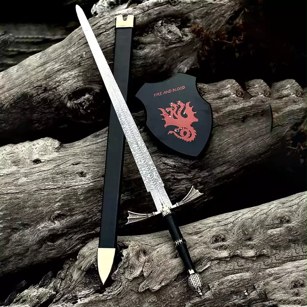 Dark Sister Sword Replica | Targaryen Inspired Fantasy Longsword | Stainless Steel Blade