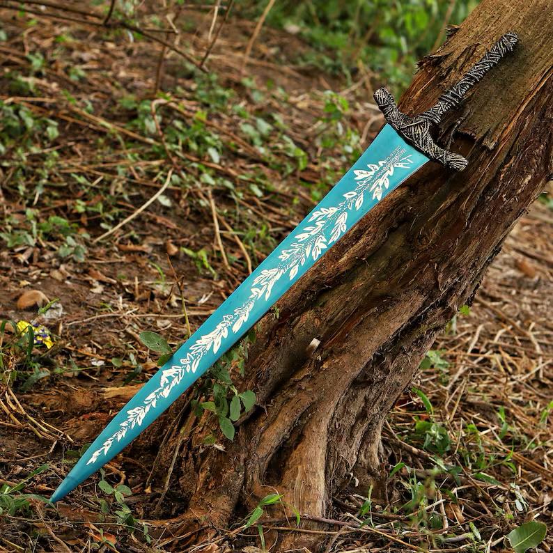 Handmade The Dark Moon Elden Ring Replica Sword Moonlight Cosplay Fantasy Sword