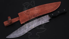 Damascus steel machete kukri style knife replica