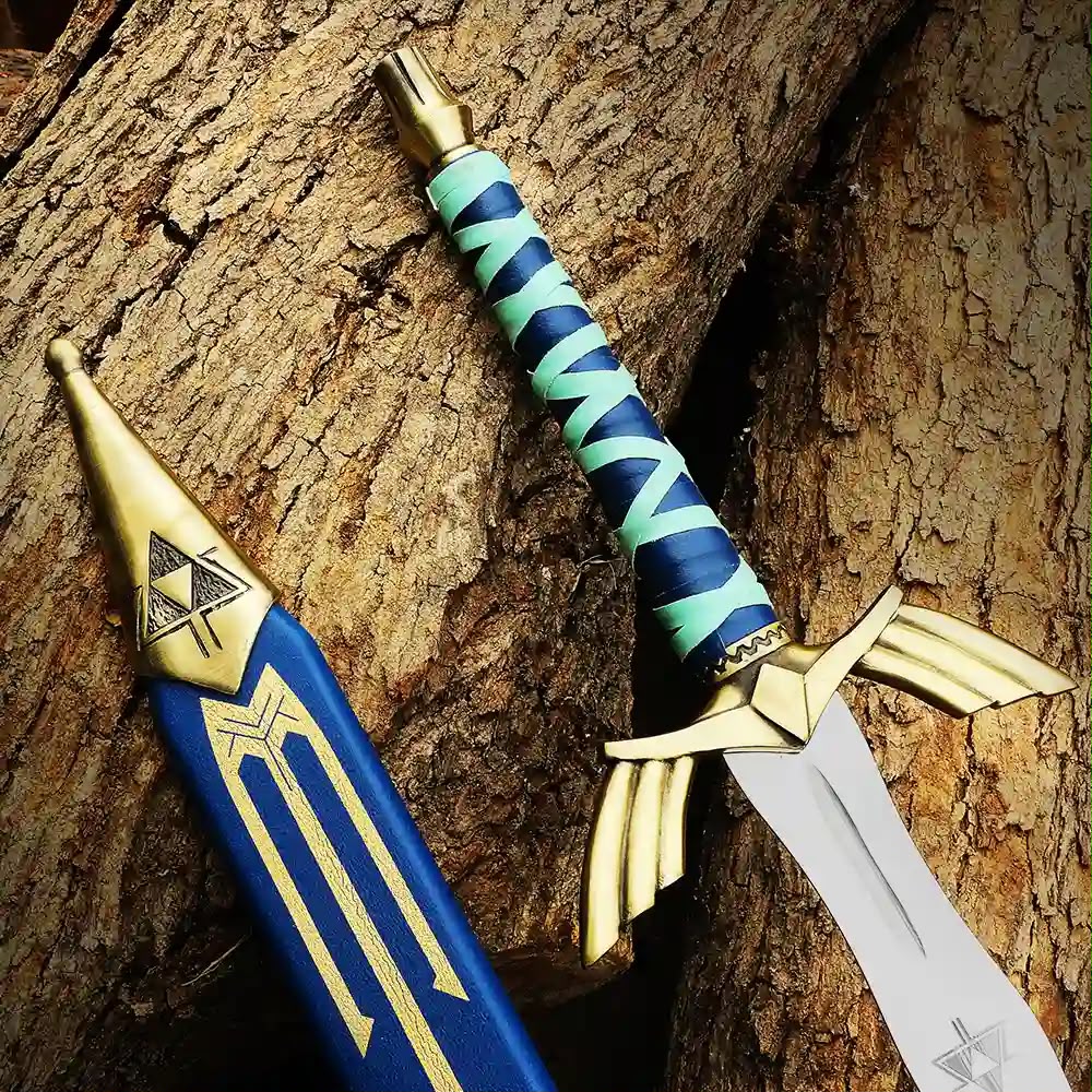 Legend of Zelda Master Sword Replica, Handmade Link Sword, Stainless Steel Fantasy Display Sword, Movie Sword Replica, Cosplay Collectible