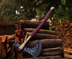 Leviathan Axe God of War Replica Kratos Axe Men Cosplay Wedding Gift for Husband Birthday Gift for Dad Anniversary Gift for Boyfrien