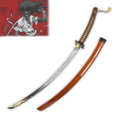 Afro Samurai Afro tachi sword replica with curved stainless steel blade