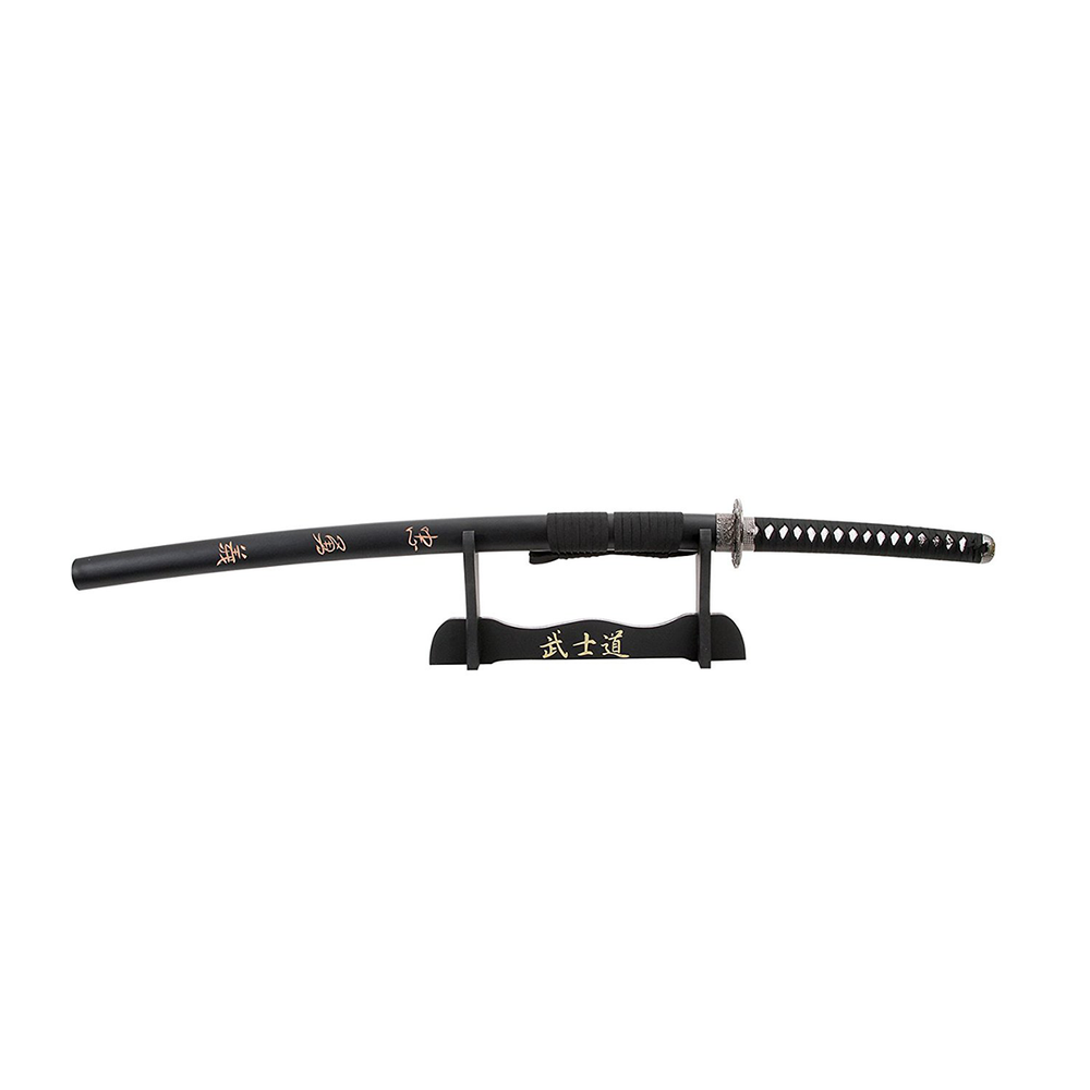 Nathan Algren katana replica from The Last Samurai with wooden stand