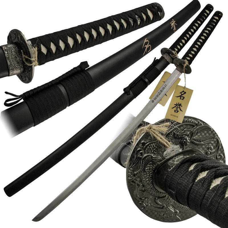 Captain Nathan Algren katana replica with wooden display stand