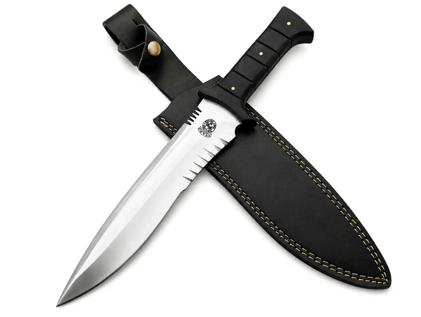 Leon Kennedy Resident Evil 4 knife replica with leather sheath
