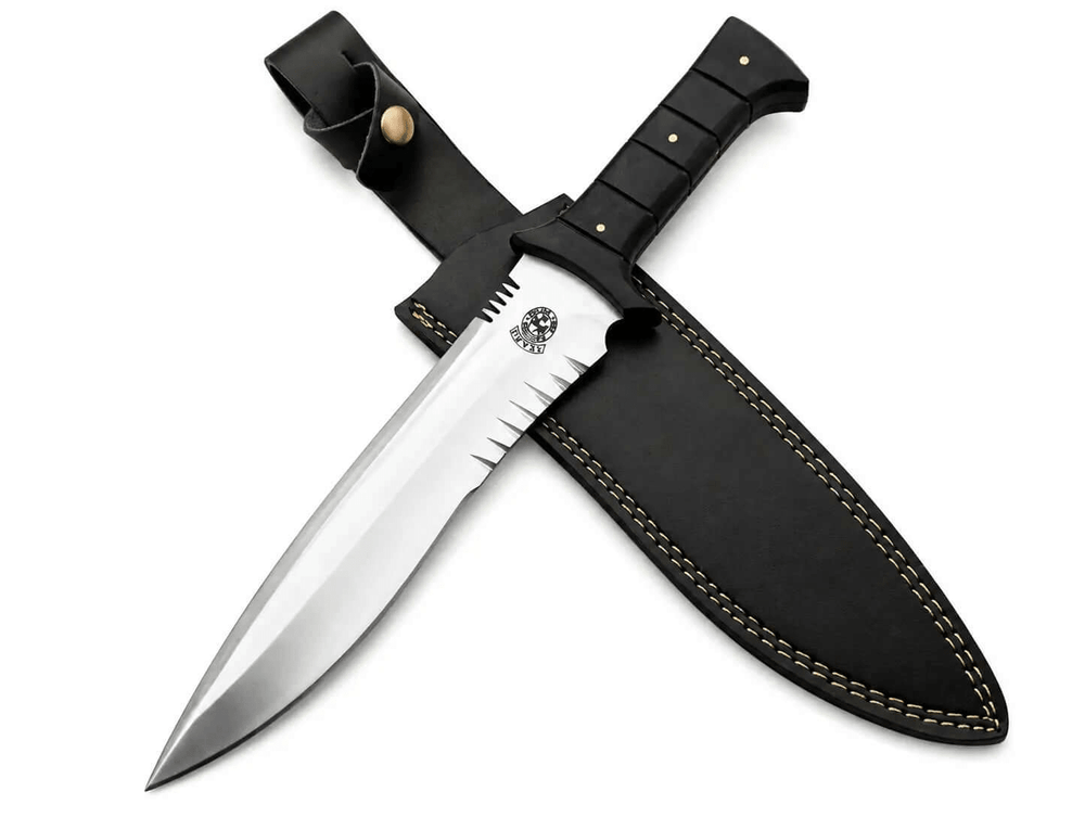 Leon Kennedy Resident Evil 4 knife replica with leather sheath