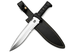 Leon Kennedy Resident Evil 4 knife replica with leather sheath