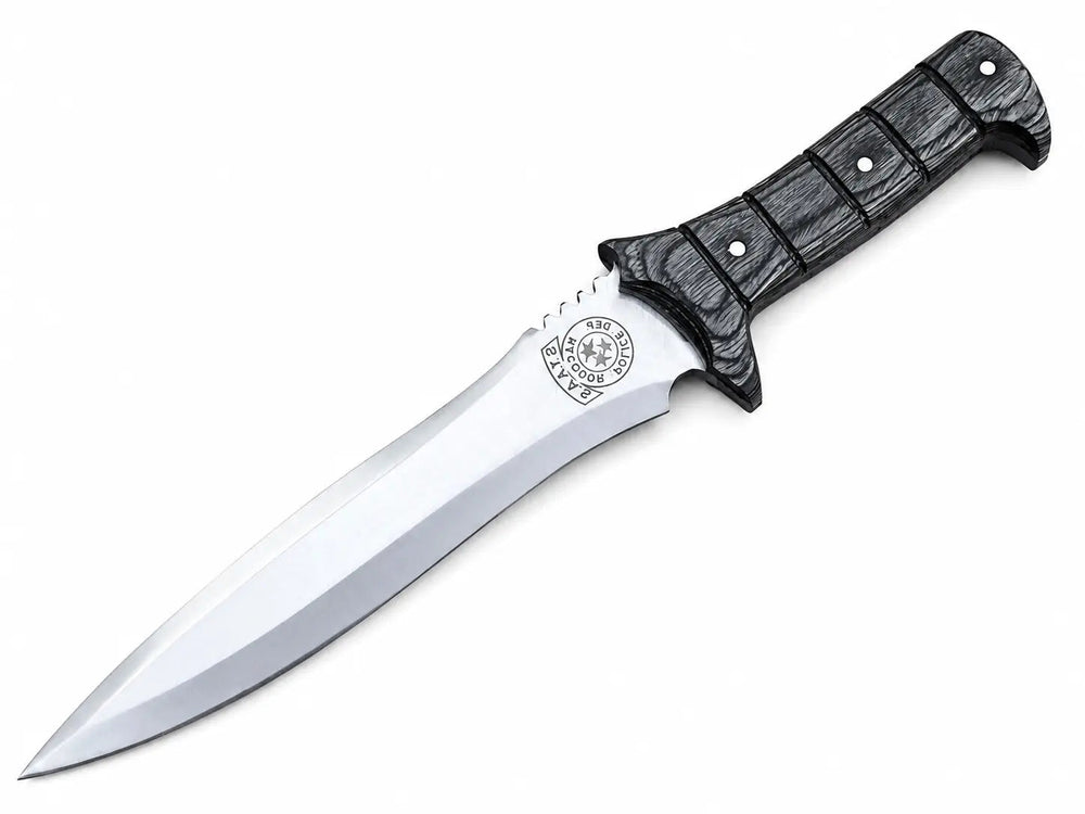 Resident Evil 4 Jack Krauser spring steel knife replica with leather sheath