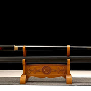Naruto Sasuke katana replica with black scabbard and display stand