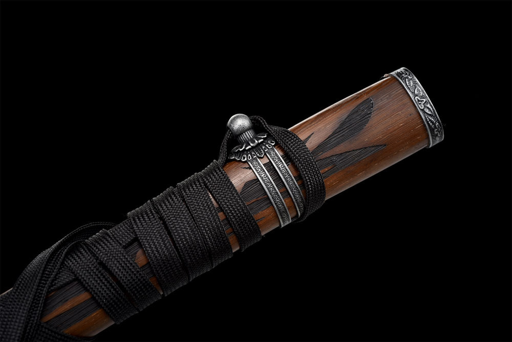 Sekiro Mortal Blade katana replica with blue patina and lotus guard